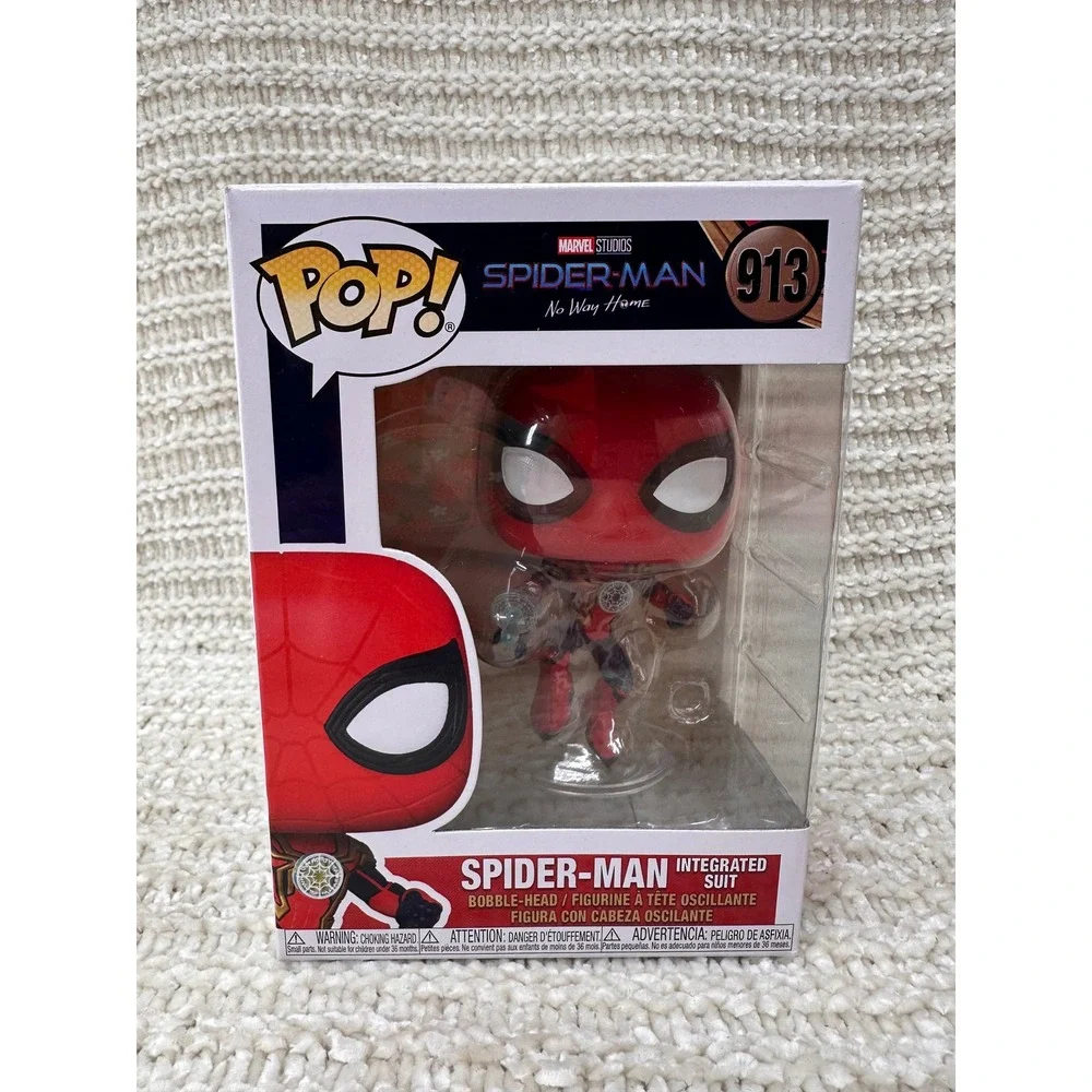 Funko Pop Spider-Man Integrated Suit 913 No Way Home Marvel Figure Red Black Toy